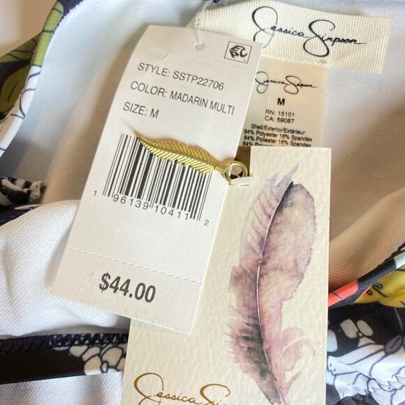 NWT Jessica Simpson Floral Print Bikini Bottom, Size Medium - Picture 5 of 8